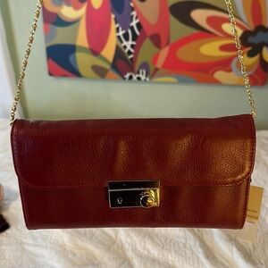 NWT Cuir Rose Italian Leather Crossbody/ Clutch Bag